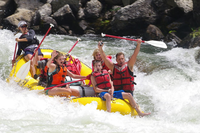 Family bundle whitewater rafting available at Tamarack Resort in the 2020 season