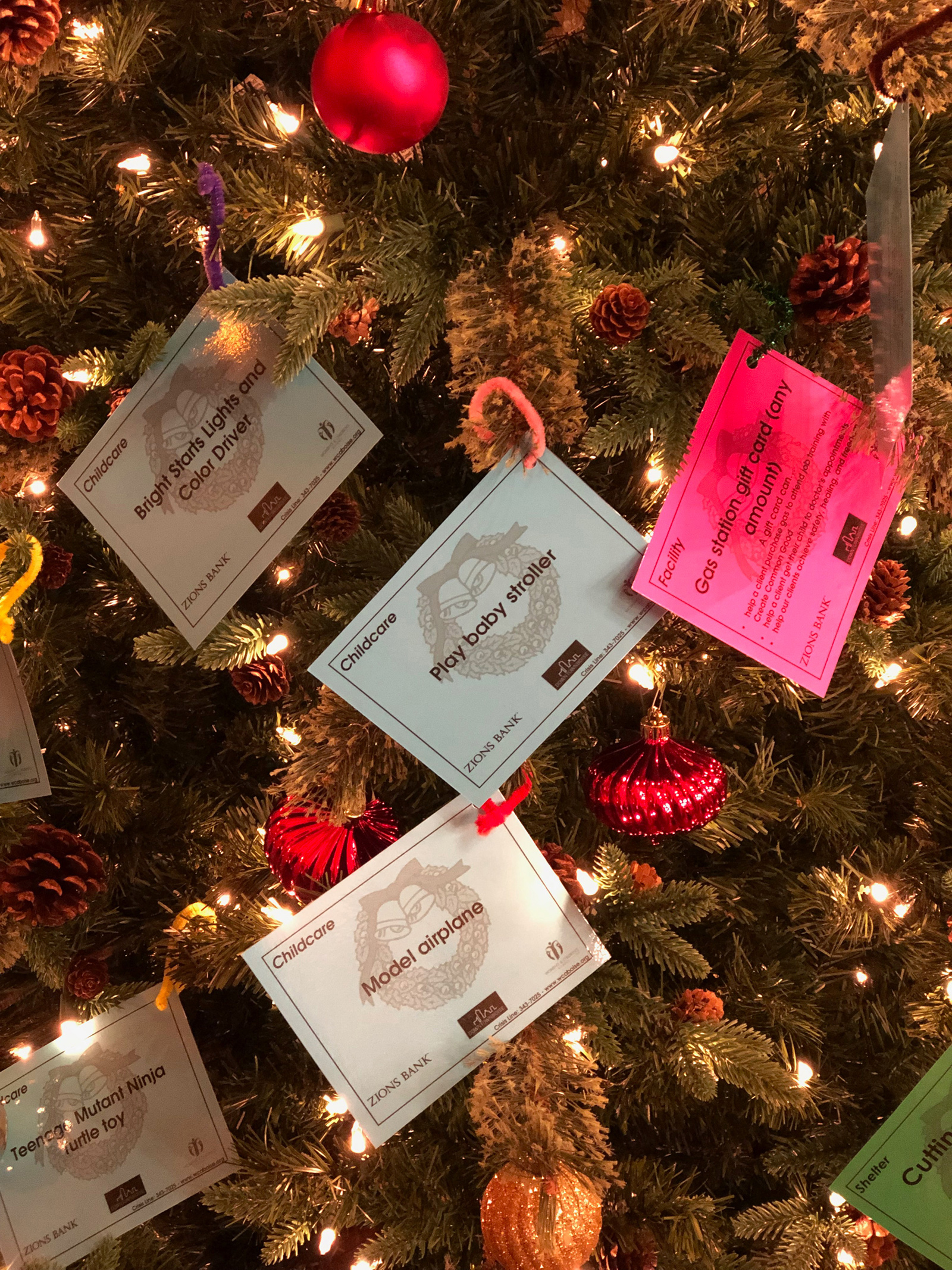 Cards on Christmas Tree