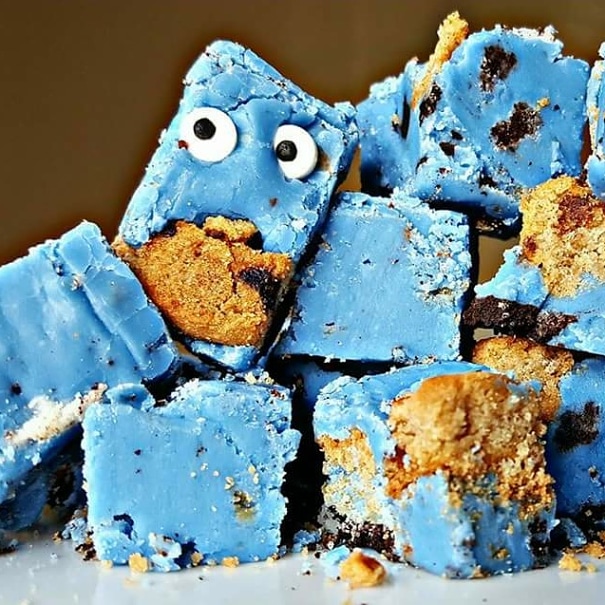 Custom Cookie Moster Fudge by Coutney McKeown