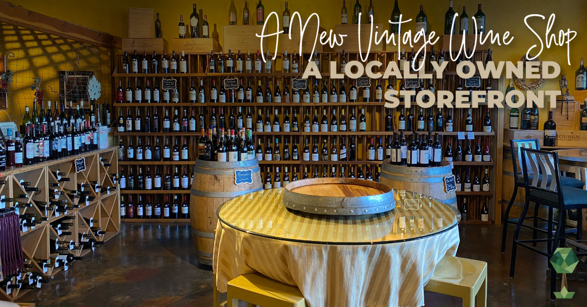 The Longest Locally Owned Storefront in the Meridian Crossroads Center, A New Vintage Wine Shop